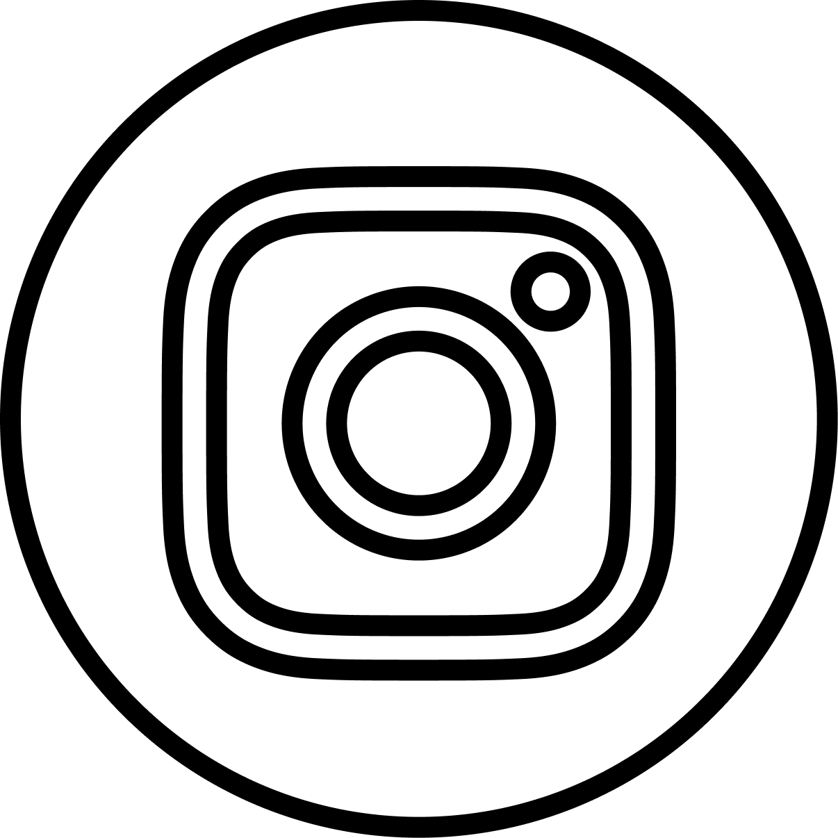 Instagram icon with thin black outline